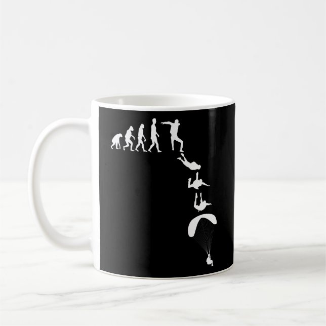 Evolution Graphic Paragliding Paraglider Skydiver  Coffee Mug (Left)