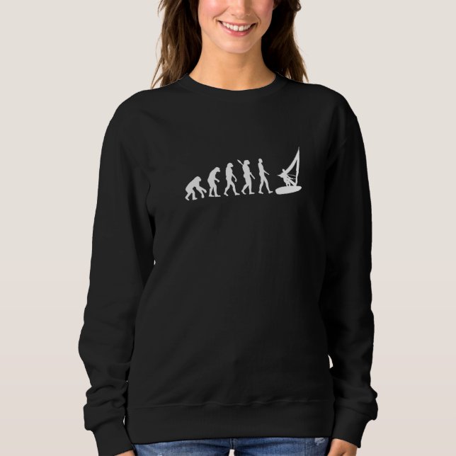 Evolution Graphic Sailboat Captain Sailing Sea Boa Sweatshirt (Front)