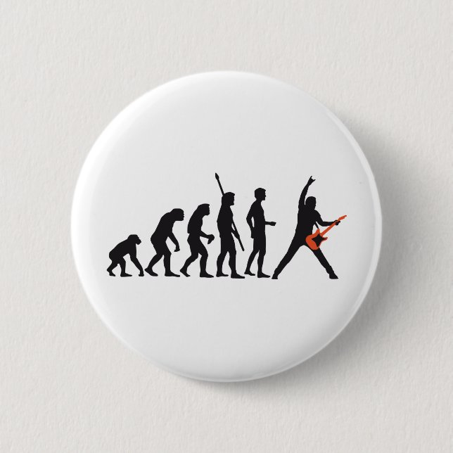 evolution guitar 6 cm round badge (Front)