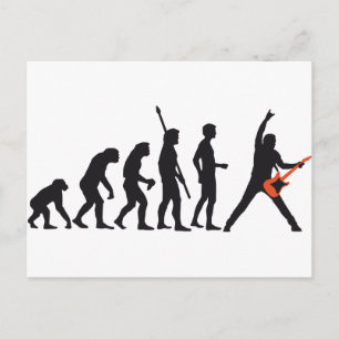 evolution guitar postcard