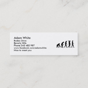 Evolution history monkey mini business card