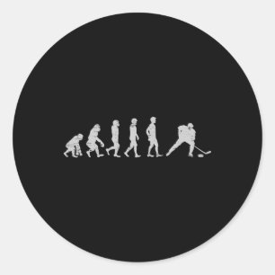 Evolution Hockey Player Puck Net Goal Goaltender G Classic Round Sticker