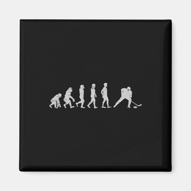 Evolution Hockey Player Puck Net Goal Goaltender G Magnet (Front)