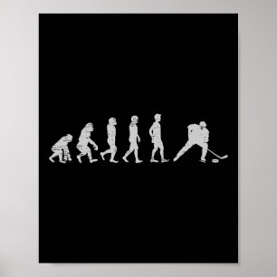 Evolution Hockey Player Puck Net Goal Goaltender G Poster