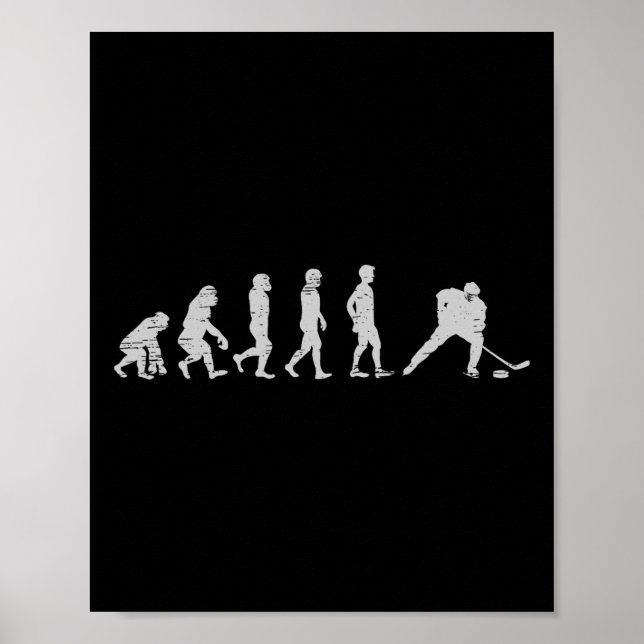 Evolution Hockey Player Puck Net Goal Goaltender G Poster (Front)