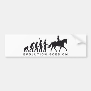 evolution horse riding bumper sticker