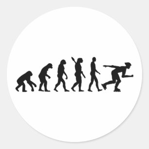 Evolution inline skating classic round sticker