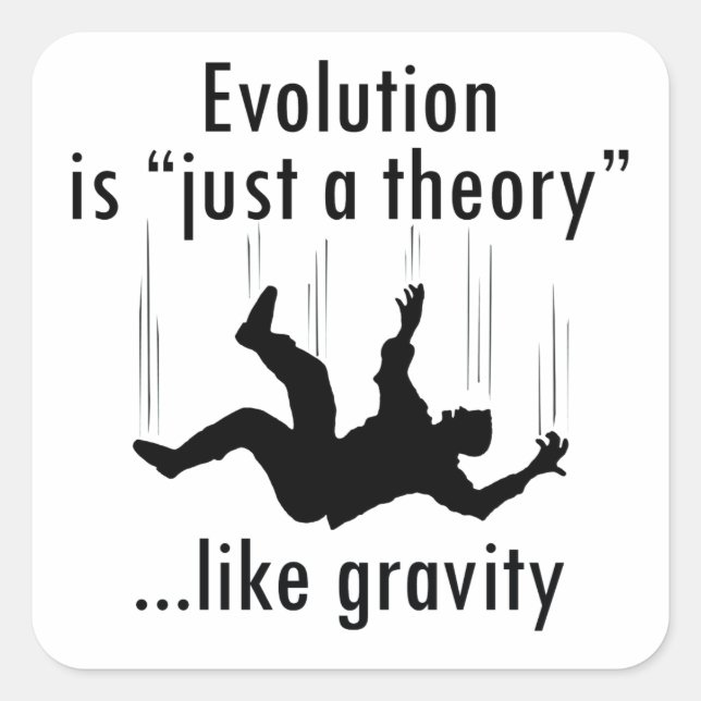 Evolution is just a theory stickers (Front)