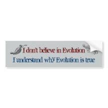 Evolution is True Bumper Sticker