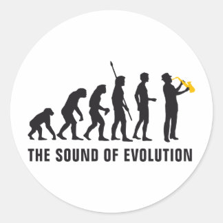 evolution jazz classic round sticker