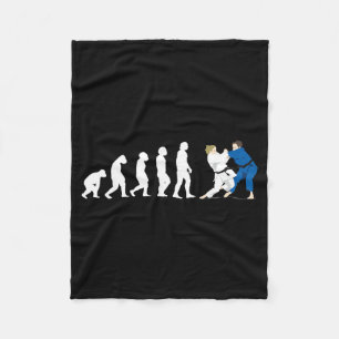 Evolution Judo Judoka Taekwondo Karate Aikido Fleece Blanket