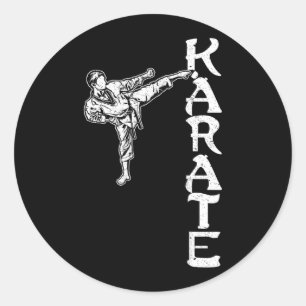 Evolution Karate Taekwondo Aikido Ju-Jutsu Kung-Fu Classic Round Sticker