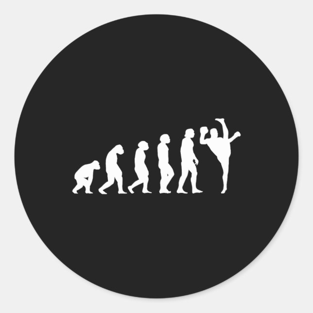 Evolution Kickboxing Kickboxer  Classic Round Sticker (Front)