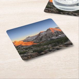 Evolution Lake / Valley Sunset - Sierra Square Paper Coaster