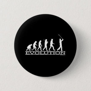 Evolution - Man - Golf 6 Cm Round Badge