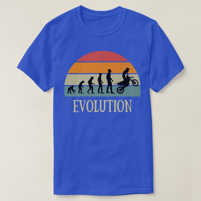 Evolution motocross gift enduro humor moto cross  T-Shirt (Design Front)