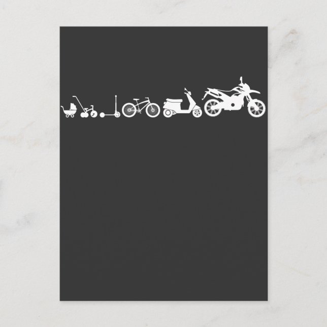 Evolution Motorcycle Goal Motorbiking Racer Postcard (Front)