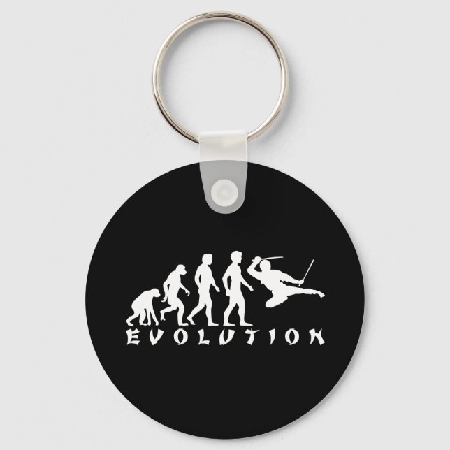 evolution Ninja Black Key Ring (Front)