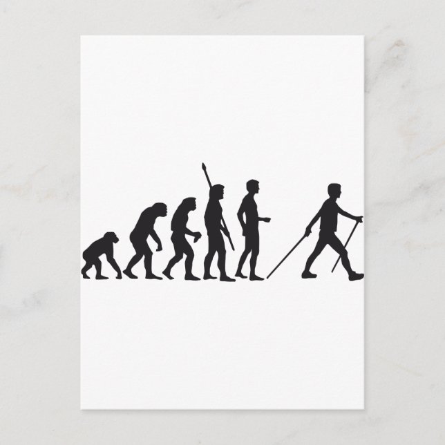evolution nordic walking postcard (Front)