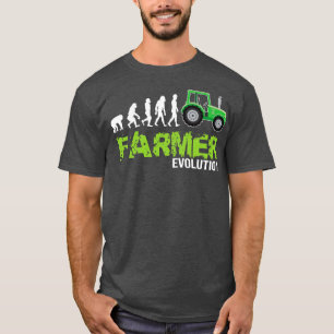 Evolution of a farmer Funny tractor farming gift T-Shirt
