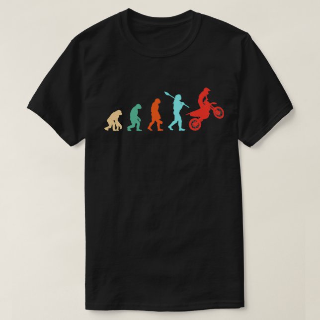 Evolution Of A Motocross Rider  T-Shirt (Design Front)