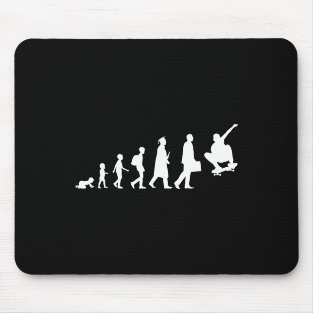 Evolution Of A Skateboarder Skater Skateboarding F Mouse Pad (Front)
