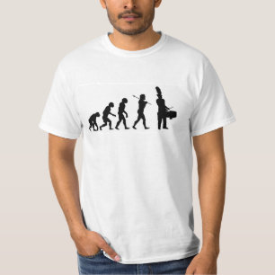 Evolution of a Tenor Drummer (basic white) T-Shirt