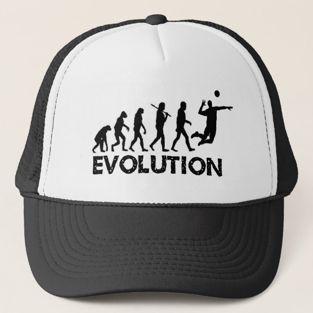Evolution of a Volleyball Player Trucker Hat (Front)