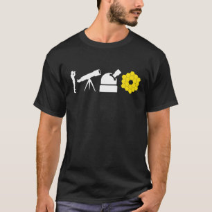 Evolution Of Astronomy Telescopes James Webb Space T-Shirt