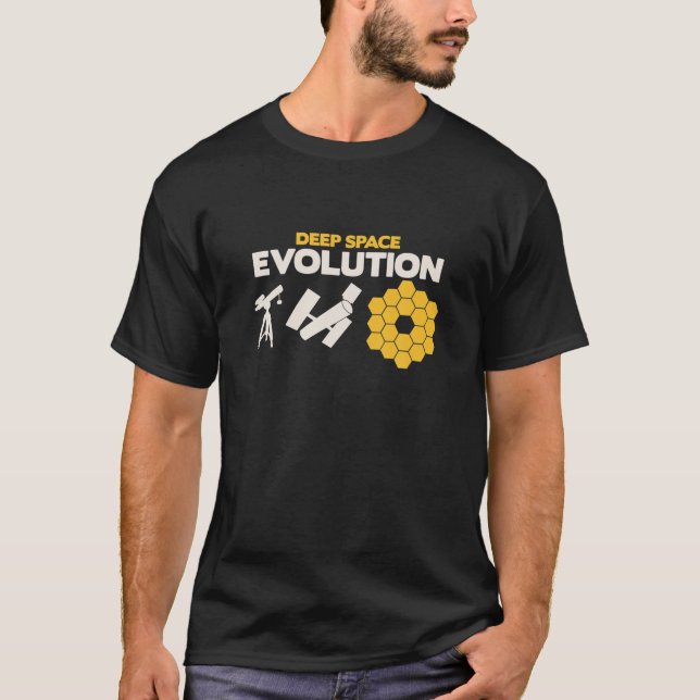Evolution Of Astronomy Telescopes James Webb Space T-Shirt (Front)