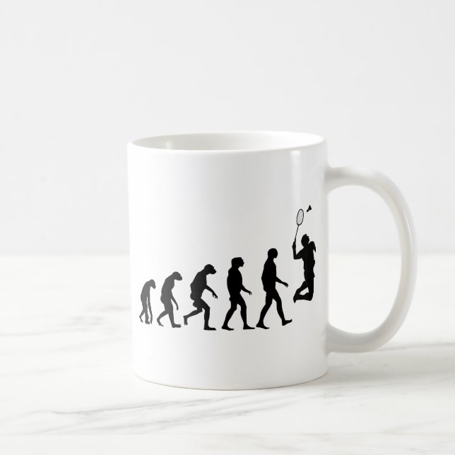 Evolution of Badminton Coffee Mug (Right)