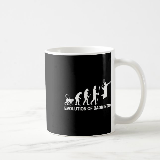 Evolution Of Badminton  Coffee Mug (Right)
