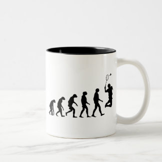Evolution of Badminton Two-Tone Coffee Mug