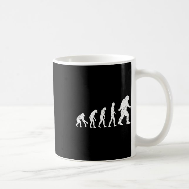 Evolution Of Bigfoot. Mens Cool Outdoor Adventure  Coffee Mug (Right)