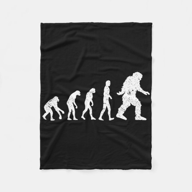 Evolution Of Bigfoot. Mens Cool Outdoor Adventure  Fleece Blanket (Front)