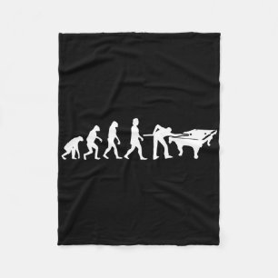Evolution Of Billiards & Snooker - Funny Pool Fleece Blanket