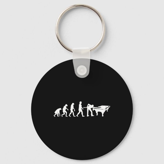 Evolution Of Billiards &amp; Snooker - Funny Pool  Key Ring (Front)