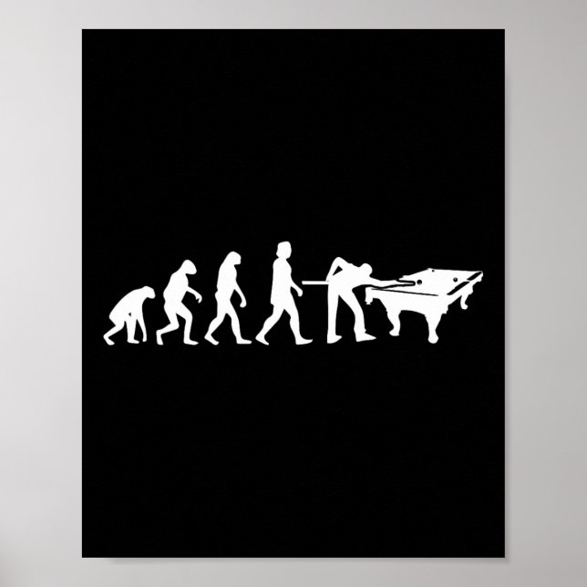 Evolution Of Billiards &amp; Snooker - Funny Pool  Poster (Front)