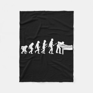 Evolution Of Billiards Game - Pool Player Sports L Fleece Blanket