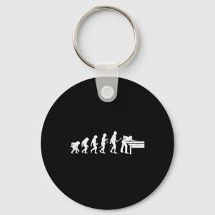 Evolution Of Billiards Game - Pool Player Sports L Key Ring