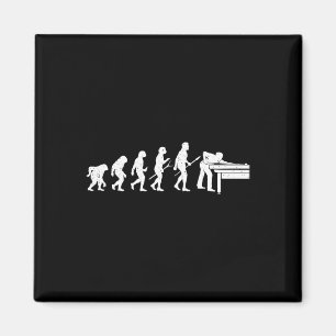Evolution Of Billiards Game - Pool Player Sports L Magnet