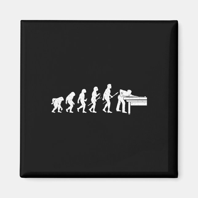 Evolution Of Billiards Game - Pool Player Sports L Magnet (Front)