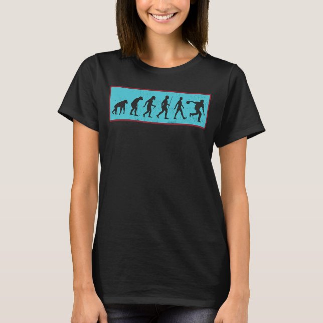 Evolution Of Bowling Favourite Game Bowling T-Shirt (Front)
