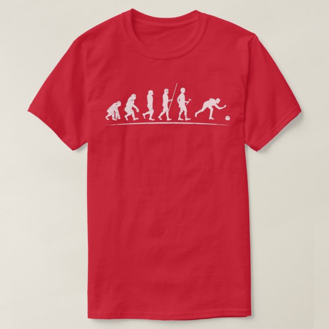 Evolution Of Bowling Strike Bowling Alley Pins Thr T-Shirt (Design Front)