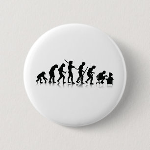 Evolution of Computer Addicts 6 Cm Round Badge