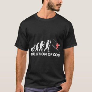 Evolution of Cool Funny Skiing Design T-Shirt