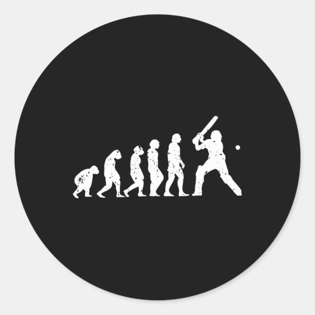 Evolution Of Cricket 1  Classic Round Sticker (Front)
