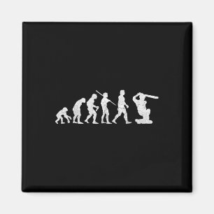 Evolution Of Cricket T Shirt Funny Clic World Gift Magnet