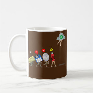 Evolution of Data Storage Funny Cloud Engineer Coffee Mug