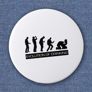 Evolution of Drinking 6 Cm Round Badge